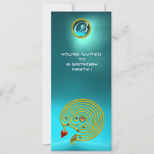 ハイパーラビリンス ,アクアマリンの明るい黄色と青 招待状 (正面)