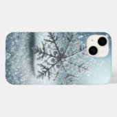 ハイパーリアリスティックな凍った雪の結晶のスマホケース 冬 Case-Mate iPhoneケース (裏面 (横))