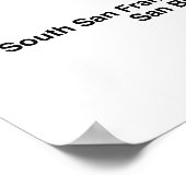 ハイパーリニアBARTマップ（白、ラベル） ポスター (角)