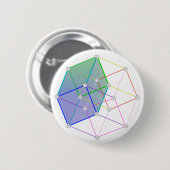 ハイパー立方体2 -- 4Dのクールな科学! 缶バッジ (正面&裏面)