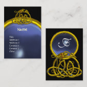 ハイパー ドラゴン トパーズ モノグラム 青 黒 黄色 名刺 (正面/裏面)