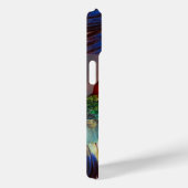 ハイパー・パロッツ/赤と青のARA GEMSTONE MONOGRAM Case-Mate iPhoneケース (裏面 / 右)