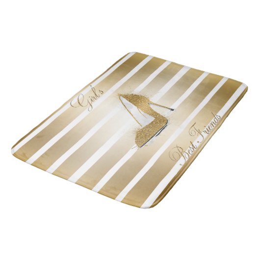 ハイヒールかわいらしは「女の子の友人」の靴 バスマット (アングル)