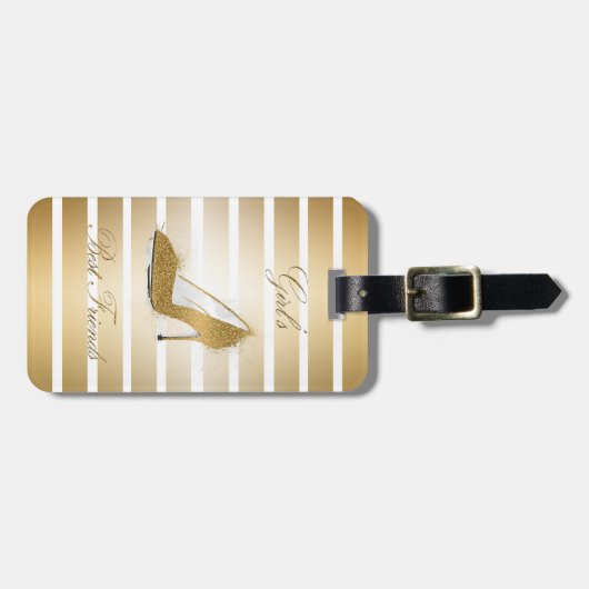 ハイヒールかわいらしは「女の子の友人」の靴 ラゲッジタグ (正面横)