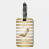 ハイヒールかわいらしは「女の子の友人」の靴 ラゲッジタグ (裏面縦)