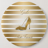 ハイヒールかわいらしは「女の子の友人」の靴 缶バッジ (正面)