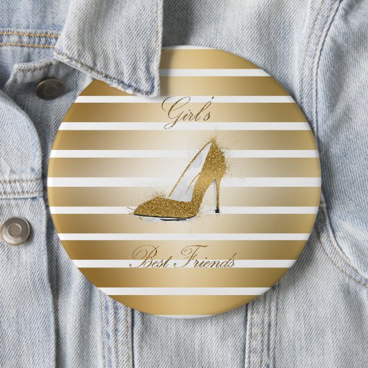 ハイヒールかわいらしは「女の子の友人」の靴 缶バッジ (インサイチュ)