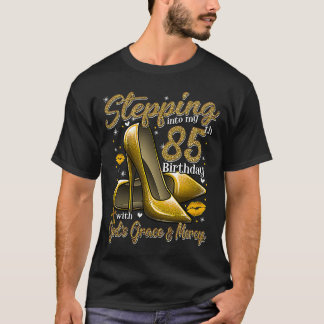 ハイヒールが85誕生日85とFにステップイン Tシャツ