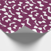 ハイヒールとネクタイの独身最後の贈り物 シームレス ラッピングペーパー (角)