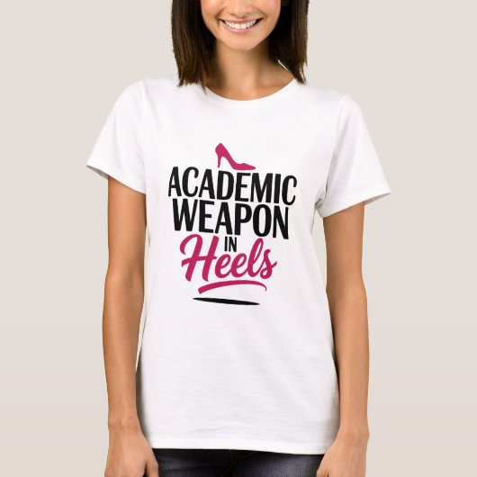 ハイヒールに学術兵器 Tシャツ (正面)