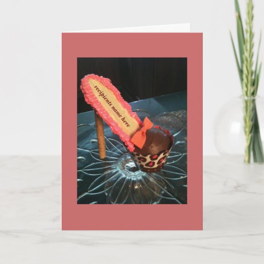 ハイヒールのカップケーキグリーティングカード カード (正面)