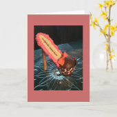 ハイヒールのカップケーキグリーティングカード カード (黄色い花)