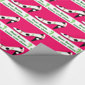 ハイヒールのクリスマスは赤に蹄鉄を打ちます ラッピングペーパー (角)