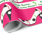 ハイヒールのクリスマスは赤に蹄鉄を打ちます ラッピングペーパー (ロールコーナー)