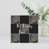 ハイヒールのパーティの招待状 招待状 (スタンド正面)