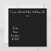 ハイヒールのパーティの招待状 招待状 (裏面)