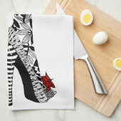 ハイヒールのファッションシューズキッチンタオル キッチンタオル (四つ折り)
