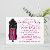 ハイヒールの小剣のバチェロレッテの招待状(白い) 招待状 (スタンド正面)