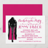 ハイヒールの小剣のバチェロレッテの招待状(白い) 招待状 (正面/裏面)