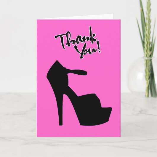 ハイヒールの星-それを感謝していしていますポンプでくんで下さい サンキューカード (正面)