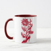 ハイヒールの花Rのマグ マグカップ (左)