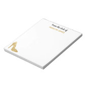 ハイヒールの金ゴールドのデスクからファッショニスタ ノートパッド (回転)