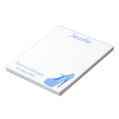 ハイヒールの靴が好きな女の子のために – 青 ノートパッド (回転)