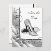ハイヒールの靴が日付を保存 案内ポストカード (正面/裏面)