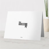 ハイヒールの靴のハッピーバースデーのタイポグラフィカード カード (裏面)