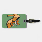 ハイヒールの靴の芸術のアカギツネ ラゲッジタグ (正面横)