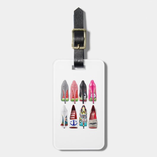 ハイヒールの靴の荷物のラベル ラゲッジタグ (正面縦)