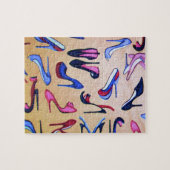 ハイヒールの靴ポンプコラージュのファッション ジグソーパズル (横)