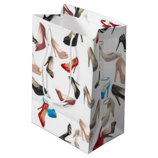 ハイヒールの靴 ミディアムペーパーバッグ (裏面アングル)