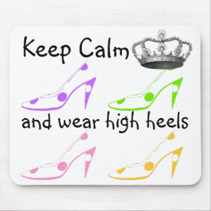 ハイヒールのKeep Calm and Carry On マウスパッド