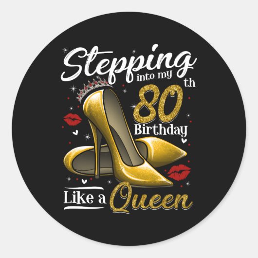 ハイヒールは私の80th 80と素晴らしい ラウンドシール (正面)