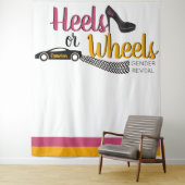 ハイヒールまたはホイール 性別発表 ピンク|マリゴールド フォト タペストリー (インサイチュ)