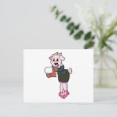 ハイヒールを履いた秘書の羊 ポストカード (スタンド正面)