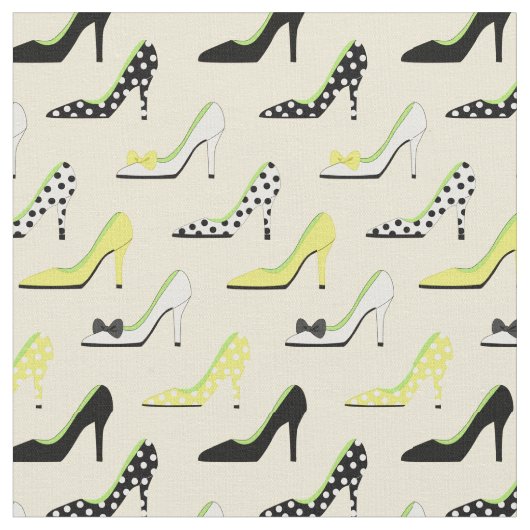 ハイヒールイエローシック ファブリック (クローズアップ)