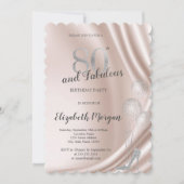 ハイヒールエレガント、バルーン80th誕生日パーティー 招待状 (正面)