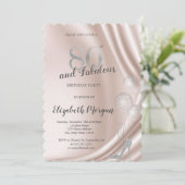 ハイヒールエレガント、バルーン80th誕生日パーティー 招待状 (スタンド正面)