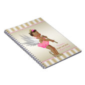 ハイヒールエンジェルエスニックガールベビーシャワーゲストブック ノートブック (右側)