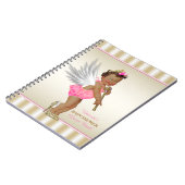 ハイヒールエンジェルエスニックガールベビーシャワーゲストブック ノートブック (左側)