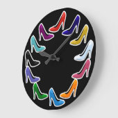 ハイヒールカラフルシューズ ラージ壁時計 (傾斜)