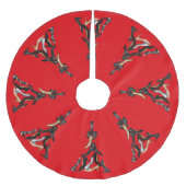 ハイヒールクリスマスツリースカート ブラッシュドポリエステルツリースカート (正面)