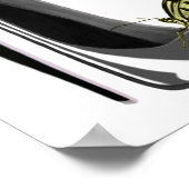 ハイヒールシューズとイエローバタフライ ポスター (角)