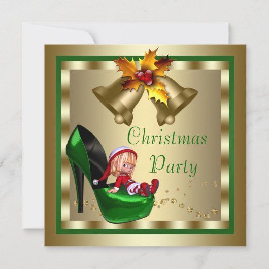 ハイヒールシューズの妖精 クリスマスパーティー 招待状 (正面)