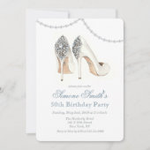 ハイヒールシューズオートクチュール誕生日招待状 招待状 (正面)