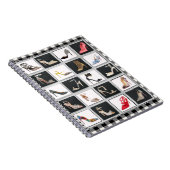 ハイヒールシューズコラージュスティレットキルトブラック ノートブック (右側)