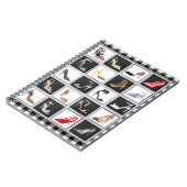 ハイヒールシューズコラージュスティレットキルトブラック ノートブック (左側)