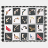 ハイヒールシューズコラージュスティレット掛け布団ブランケット フリースブランケット (正面(横))